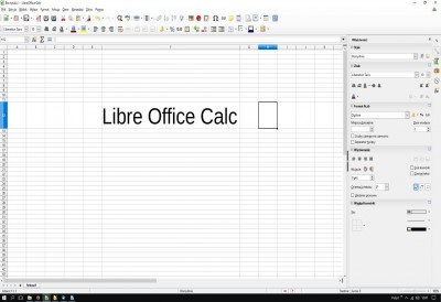 Libre Office Calc - tekst przed obrotem